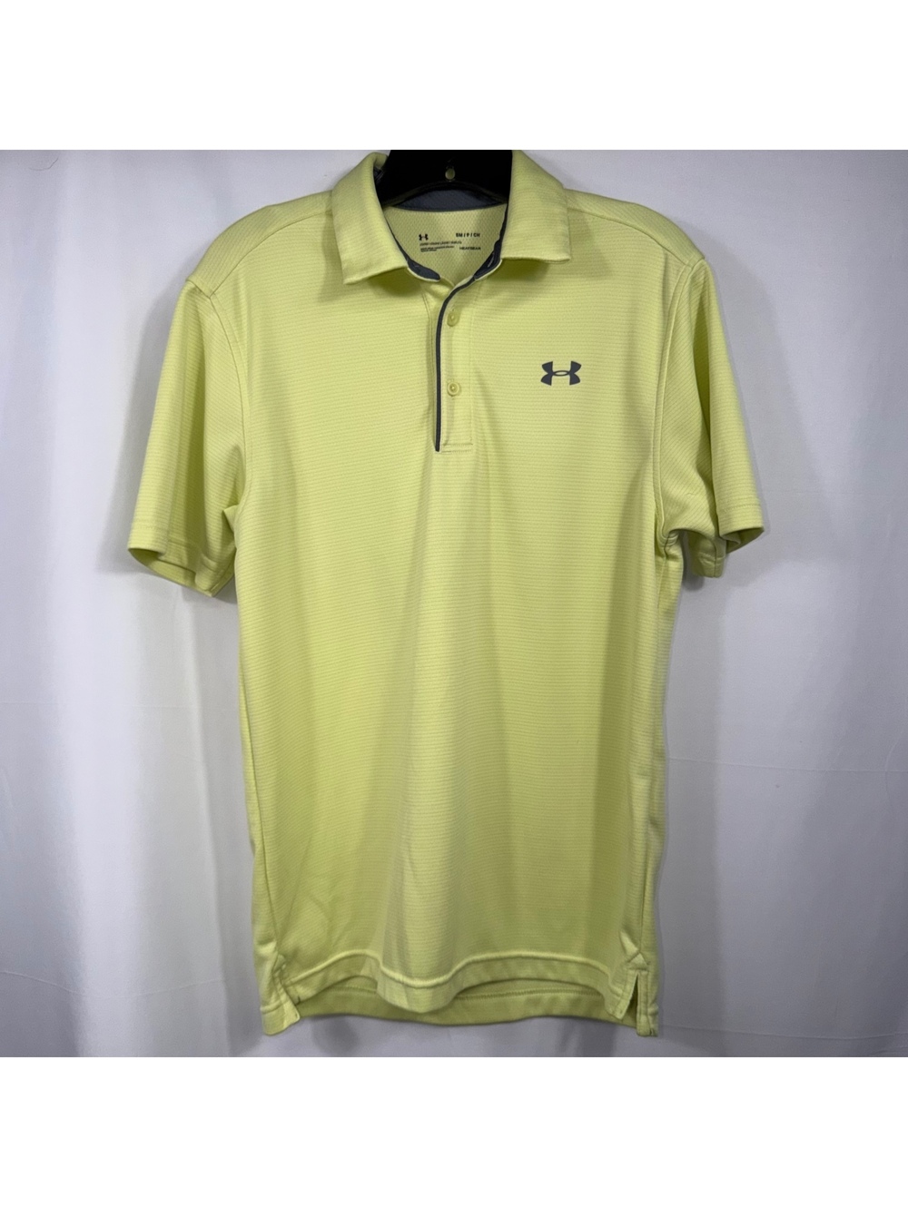 Under Armour HeatGear Polo Men’s Small Yellow Loose Fit